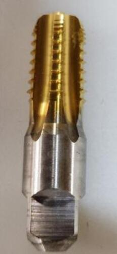 DESCRIPTION: (1) HSS INTERUPTED THREAD PIPE TAP BRAND/MODEL: HERTEL 88244801 RETAIL$: 92.65 SIZE: 3/8-18 NPTF QTY: 1