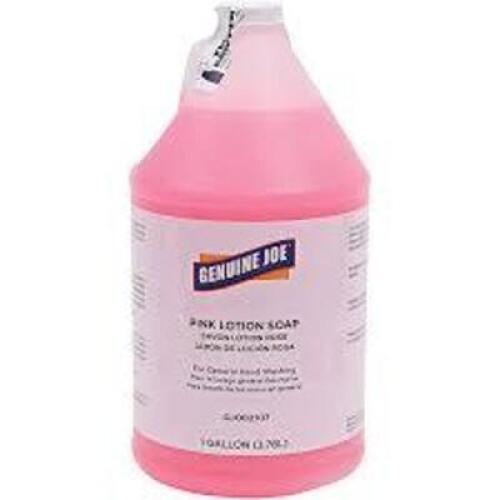 DESCRIPTION: (2) PINK LOTION SOAP BRAND/MODEL: GENUINE JOE #GJO02107 RETAIL$: $10.00 EA SIZE: 1 GALLON QTY: 2
