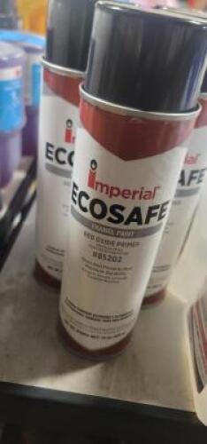 DESCRIPTION: (5) ECO SAFE SPRAY PAINT BRAND/MODEL: IMPERIAL #85202 INFORMATION: RED OXIDE PRIMER RETAIL$: $18.25 EA SIZE: 15 OZ QTY: 5