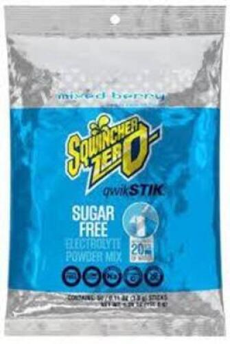 DESCRIPTION: (6) BAGS OF (50) SPORTS DRINK CONCENTRATE BRAND/MODEL: SQWINCHER INFORMATION: MIXES BERRY RETAIL$: $21.53 EA QTY: 6