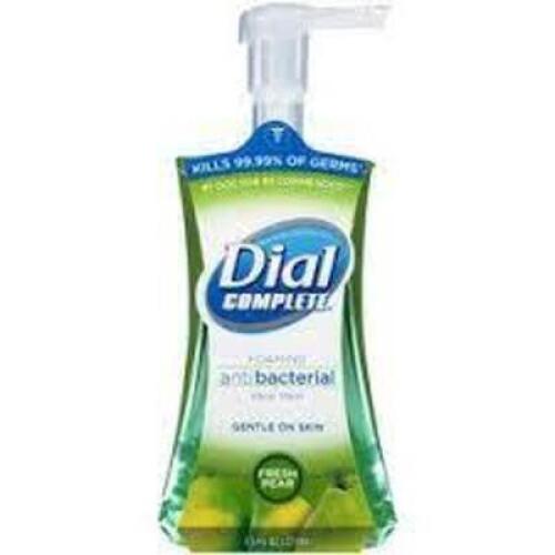 DESCRIPTION: (6) FOAMING ANTIBACTERIAL HAND WASH BRAND/MODEL: DIAL COMPLETE INFORMATION: FRESH PEAR SCENT SIZE: 7.5 FL OZ QTY: 6