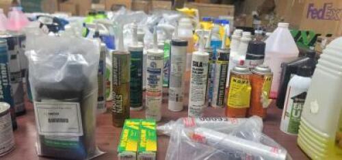 DESCRIPTION: (1) TABLE OF MISC CHEMICALS QTY: 1
