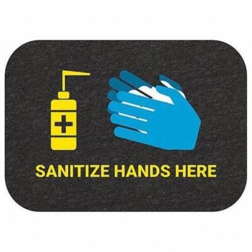 DESCRIPTION: (1) PALLET OF APPROX (200) CASES OF (4) FLOOR SIGN MATS BRAND/MODEL: PIG/GMM21002-BK INFORMATION: "SANITIZE HANDS HERE", RETAIL$: $87.19/