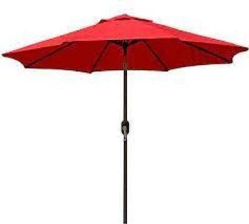 DESCRIPTION: (2) 9FT PATIO UMBRELLA- RED (NEW) LOCATION: AREA #6 QTY: 2