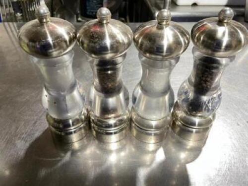 DESCRIPTION: (4) ASSORTED SALT AND PEPPER MILLS LOCATION: AREA #2 THIS LOT IS: SOLD BY THE PIECE QTY: 4