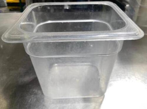 DESCRIPTION: (6) 1/6TH PLASTIC INSERTS SIZE 6" DEEP LOCATION: AREA # 2 THIS LOT IS: SOLD BY THE PIECE QTY: 6