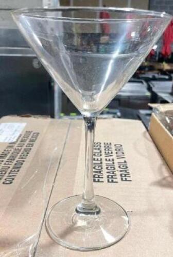 DESCRIPTION: (12) MARTINI GLASSES LOCATION: AREA #2 THIS LOT IS: SOLD BY THE PIECE QTY: 12