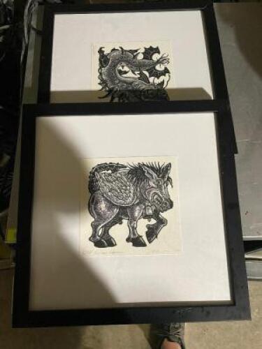 DESCRIPTION: (2) FRAMED PIECES OF WALL ART LOCATION: AREA #4 THIS LOT IS: ONE MONEY QTY: 1