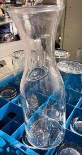 DESCRIPTION: (6) 1 LITER GLASS CARAFES LOCATION: AREA #4 THIS LOT IS: SOLD BY THE PIECE QTY: 6