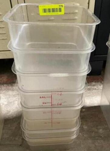 DESCRIPTION: (5) 4 QT PLASTIC CONTAINERS SIZE 4 QT LOCATION: AREA #2 THIS LOT IS: SOLD BY THE PIECE QTY: 5