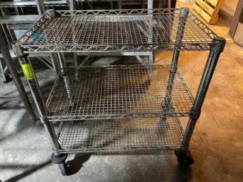 DESCRIPTION: 24" X 12" THREE TIER WIRE RACK LOCATION: AREA #1 QTY: 1