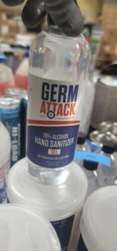 DESCRIPTION: (6) ALCOHOL HAND SANITIZER BRAND/MODEL: GERM ATTACK RETAIL$: $8.25 EA SIZE: 16 OZ QTY: 6