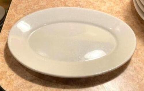 DESCRIPTION: (8) 9.5" CHINA PLATTERS SIZE 9.5"X7" LOCATION: SEATING QTY: 8