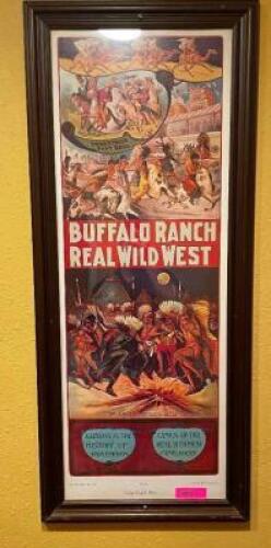 DESCRIPTION: BUFFALO RANCH WILD WEST FRAMED POSTER LOCATION: SEATING QTY: 1