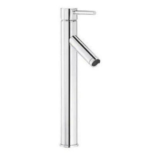 MODERN SINGLE HOLE SINGLE-HANDLE VESSEL BATHROOM FAUCET IN CHROME WITH DRAIN