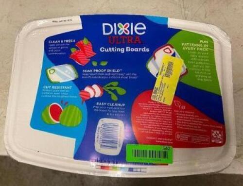 (5) - PACKS OF DIXIE PREMIUM DISPOSABLE PLATES / CUTTING BOARDS