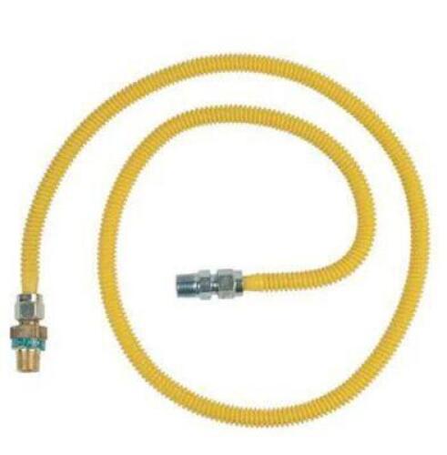 1/2 IN. MIP X 1/2 IN. MIP X 60 IN. GAS CONNECTOR (1/2 IN. OD) W/SAFETY+PLUS2 THERMAL EXCESS FLOW VALVE (53,200 BTU)