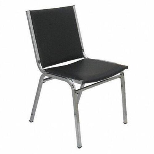 DESCRIPTION: (4) CHROME STEEL STACKING CHAIR BRAND/MODEL: PRODUCT NUMBER #8EEW2 INFORMATION: BLACK RETAIL$: $93.57 EA QTY: 4