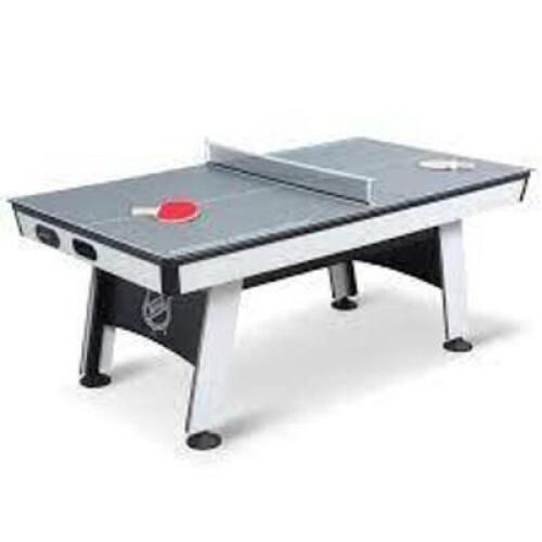 DESCRIPTION: (1) POWER PLAY 2 IN 1 AIR HOCKEY TABLE WITH TENNIS TOP BRAND/MODEL: NHL RETAIL$: $493.47 EA SIZE: 80" QTY: 1
