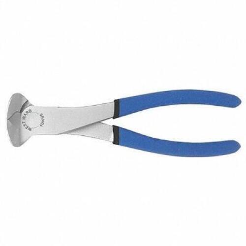 DESCRIPTION: (1) END CUTTING NIPPERS BRAND/MODEL: WESTWARD #1UKN5 INFORMATION: BLUE HANDLE RETAIL$: $29.21 EA SIZE: 10" OVERALL LENGTH QTY: 1
