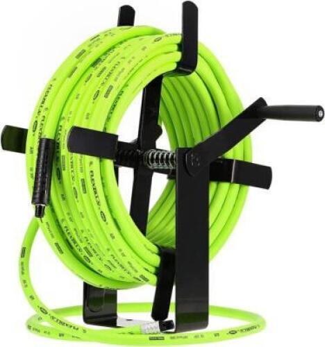 DESCRIPTION: (1) AIR HOSE REEL BRAND/MODEL: FLEXZILLA #L8652FZ-E INFORMATION: GREEN RETAIL$: $112.57 EA SIZE: 3/8" X 100' QTY: 1