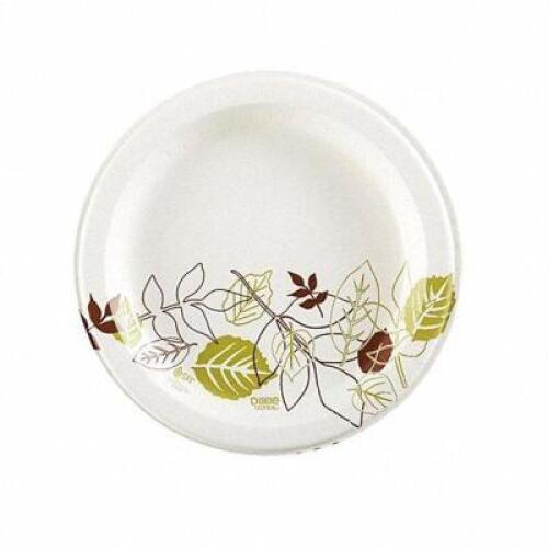 DESCRIPTION: (1) CASE OF (500) DISPOSABLE DINNER PLATES BRAND/MODEL: DIXIE #15J138 INFORMATION: WHITE WITH DESIGNS RETAIL$: $165.90 PER CASE SIZE: 10-