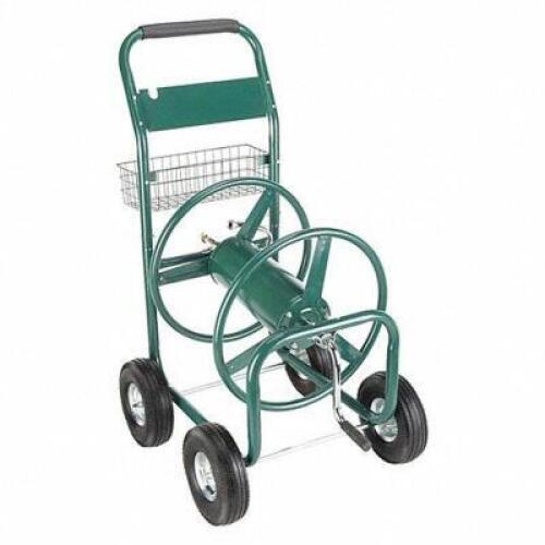 DESCRIPTION: (1) GARDEN HOSE REEL BRAND/MODEL: LIBERTY #2LRK8 INFORMATION: GREEN RETAIL$: $202.50 EA SIZE: 8" REEL DIAMETER, 4 WHEELS QTY: 1