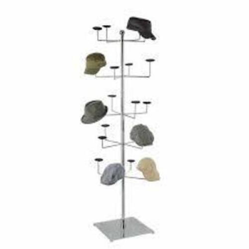 DESCRIPTION: (1) REVOLVING HAT RACK ARMS, RACK NOT INCLUDED BRAND/MODEL: PRODUCT DISPLAYS SOLUTIONS INFORMATION: CHROME RETAIL$: $174.99 TOTAL SIZE: H