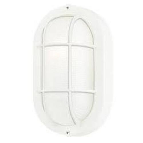 DESCRIPTION: (2) OUTDOOR WALL LIGHTS BRAND/MODEL: WESTINGHOUSE #67835 INFORMATION: WHITE RETAIL$: $19.99 EA SIZE: 4-1/4" X 8-1/2" QTY: 2