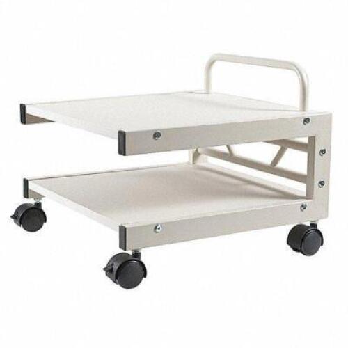 DESCRIPTION: (2) LOW LASER STAND, LOW PROFILE MOBILE PRINTER STAND WITH STORAGE SHELF BRAND/MODEL: BALT #15Y286 INFORMATION: WHITE RETAIL$: $114.95 EA
