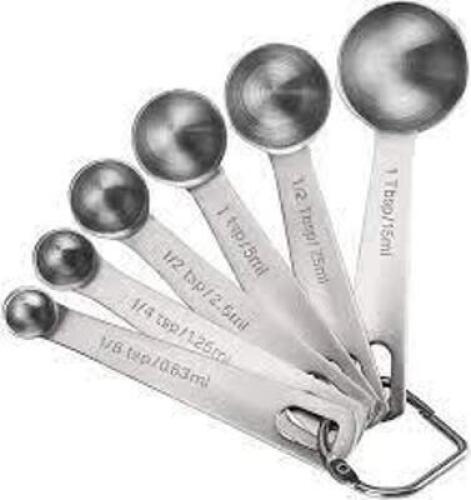 DESCRIPTION: (4) SETS OF MEASURING SPOONS RETAIL$: $12.49 EA SIZE: 5 PC QTY: 4