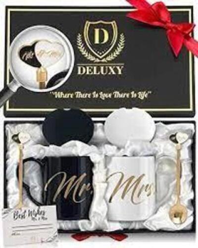 DESCRIPTION: (1) MR AND MRS COFFEE MUG SET BRAND/MODEL: DELUXY RETAIL$: $30.00 EA QTY: 1