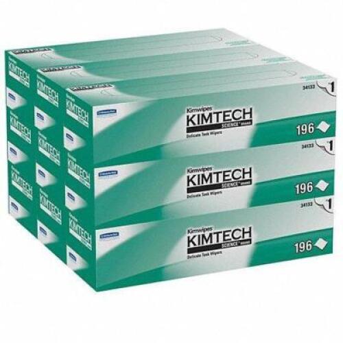 DESCRIPTION: (1) CASE OF (15) PACKS OF (196) SHEETS OF DRY WIPES BRAND/MODEL: KIMTECH #2LVC2 RETAIL$: $157.77 EA SIZE: 11X11 QTY: 1