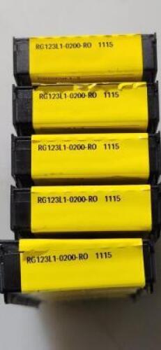 DESCRIPTION: (25) RG123L1 CARBIDE GROOVING INSERT BRAND/MODEL: SANDVIK RG123L1-0200-RO 1115 RETAIL$: $90.00 PER INSERT QTY: 25