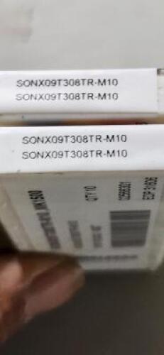 DESCRIPTION: (20) SONX CARBIDE MILING INSERTS BRAND/MODEL: SECO SONX09T308TR-M10 RETAIL$: $14.66 PER INSERT QTY: 20
