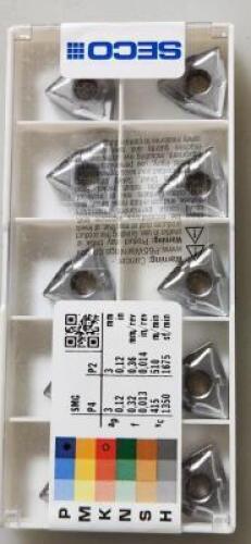 DESCRIPTION: (30) WNMG432 CARBIDE TURNING INSERTS BRAND/MODEL: SECO WNMG432-M5 RETAIL$: $18.70 PER INSERT QTY: 30