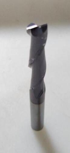 DESCRIPTION: (2) SOLID CARRBIDE EXTRA LONG END MILL BRAND/MODEL: YG1 54584TF RETAIL$: 48.91 SIZE: 3/8" QTY: 2