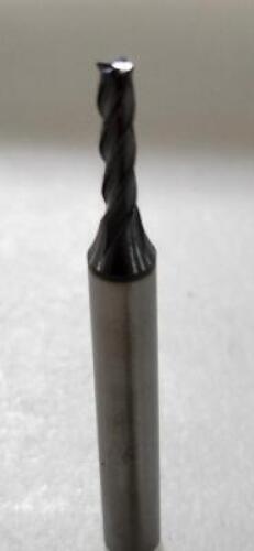 DESCRIPTION: (3) SOLID CARBIDE CORNER RADIUS END MILL BRAND/MODEL: YG-1 GM649008-1 RETAIL$: $ 21.79 EA SIZE: 1/8" .01 RAD 1/2 SD QTY: 3