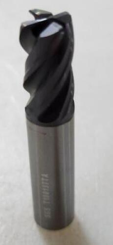 DESCRIPTION: (4) SOLID CARBIDE SQ END MILL BRAND/MODEL: SGS T100137TA RETAIL$: $66.89 EA SIZE: 3/8", 5/8" LOC QTY: 4