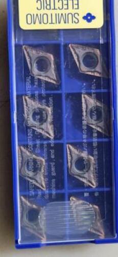DESCRIPTION: (50) SOLID CARBIDE TURNING INSERTS BRAND/MODEL: SUMITOMO DCGT32.52MESI RETAIL$: $18.63 per insert QTY: 50