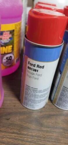 DESCRIPTION: (6) SPRAY PAINT BRAND/MODEL: CLASS C SOLUTIONS GROUP #BD1381 INFORMATION: FORD RED RETAIL$: 8.76 SIZE: 12 OZ QTY: 6