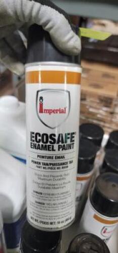 DESCRIPTION: (6) ECOSAFE GLOSS SPRAY PAINT BRAND/MODEL: IMPERIAL #85096 INFORMATION: TAN RETAIL$: $15.87 EA SIZE: 12 OZ QTY: 6