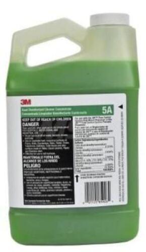 DESCRIPTION: (2) QUAT DISINFECTANT CLEANER BRAND/MODEL: 3M 5A RETAIL$: $25.00 EA SIZE: 0.5 GALLON QTY: 2