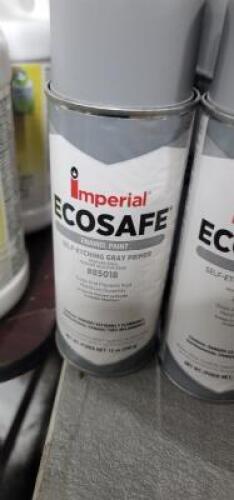 DESCRIPTION: (6) ECOSAFE GLOSS SPRAY PAINT BRAND/MODEL: IMPERIAL #85018 INFORMATION: GRAY RETAIL$: $15.87 EA SIZE: 12 OZ QTY: 6