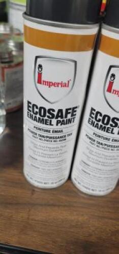 DESCRIPTION: (6) ECOSAFE GLOSS SPRAY PAINT BRAND/MODEL: IMPERIAL #85096 INFORMATION: TAN RETAIL$: $15.87 EA SIZE: 12 OZ QTY: 6