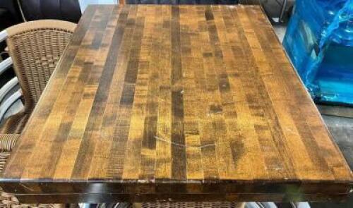 (2) 29" X 24" BUTCHER BLOCK STYLE HARDWOOD TABLE TOPS