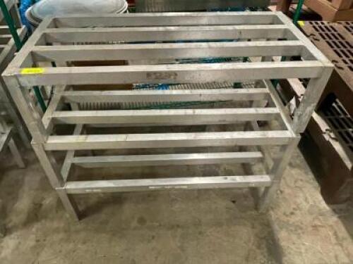 (3) 36" X 20" ALUMINUM DUNNAGE RACKS