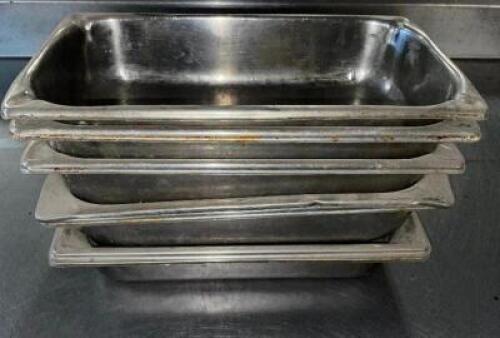 (5) 1/3 SIZE STAINLESS INSERTS