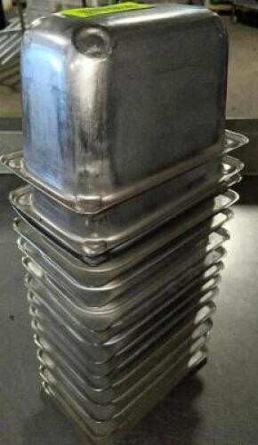 (12) 1/9TH SIZE STAINLESS INSERTS