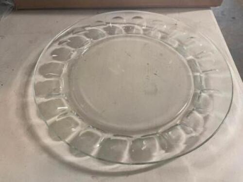 (20) 9" CLEAR GLASS SALAD PLATES